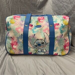 Disney STITCH Blue Rolling Luggage Duffle Bag